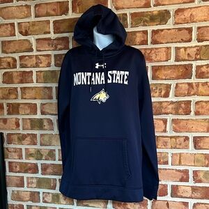 Under Armour Navy Montana State MSU Bobcats Hoodie. Medium